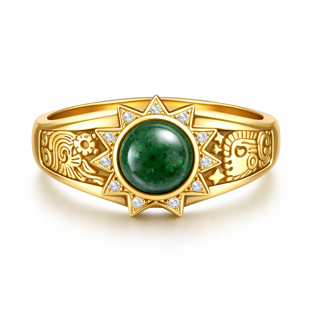 Anillo de Oro y Jade