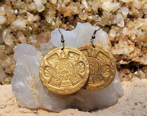 Aretes Calendario Azteca