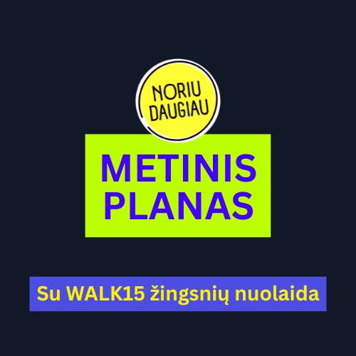 Metinis NORIU DAUGIAU planas