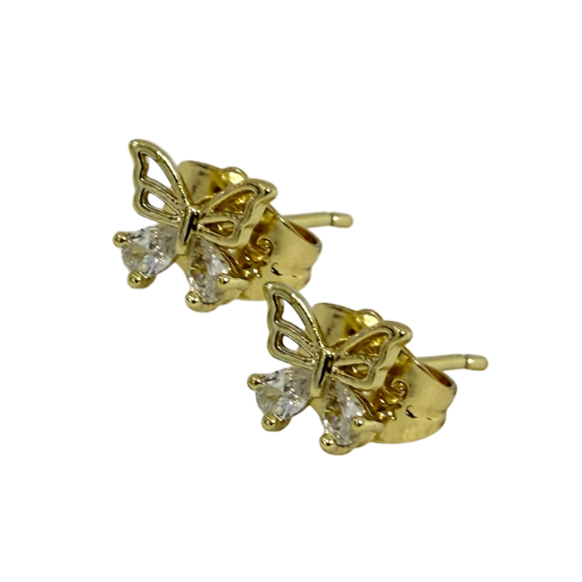 Broquel Mariposa Oro Laminado 14k B47