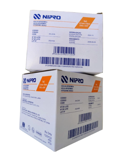 AGUJA HIPODERMICA NARANJA 25 X 16 C/100