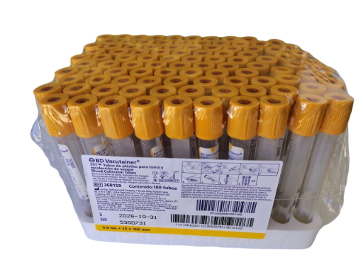 TUBO VACUTAINER ORO SST 5 ML C/100