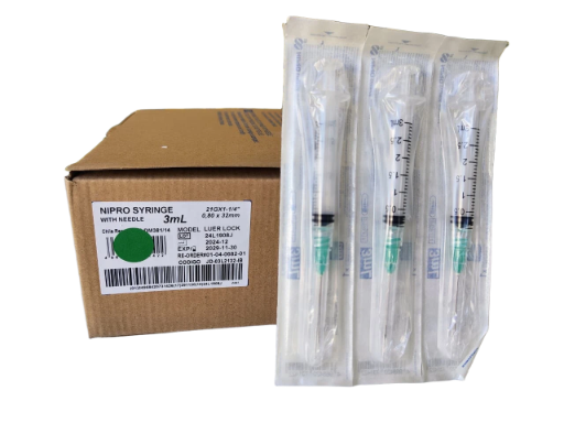 JERINGA 3 ML VERDE  C/100