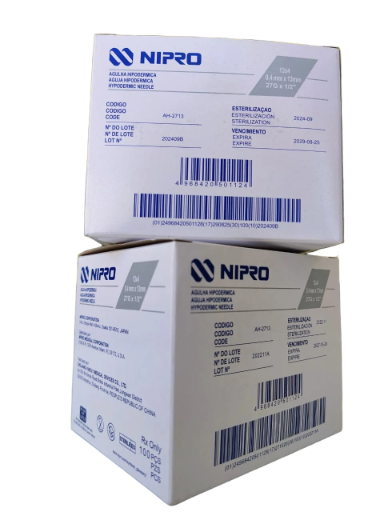 AGUJA HIPODERMICA GRIS 27 X 13 C/100