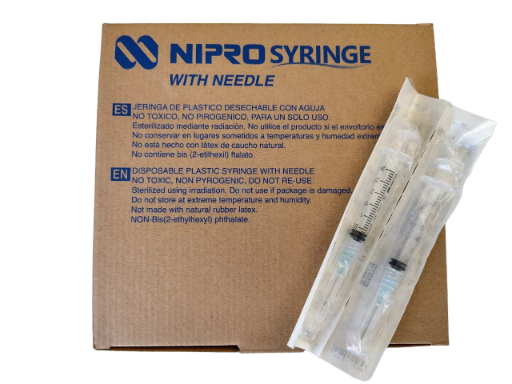 JERINGA 3 ML AZUL  C/100