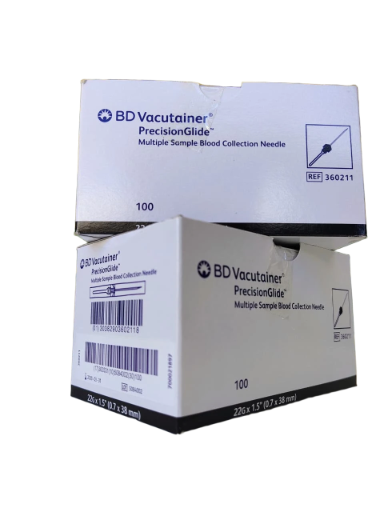 AGUJA VACUTAINER NEGRA C/100