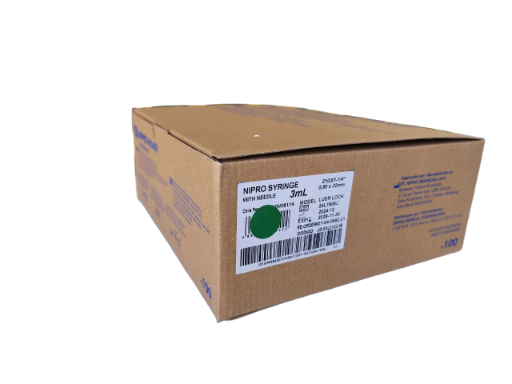 JERINGA 3 ML VERDE  C/100