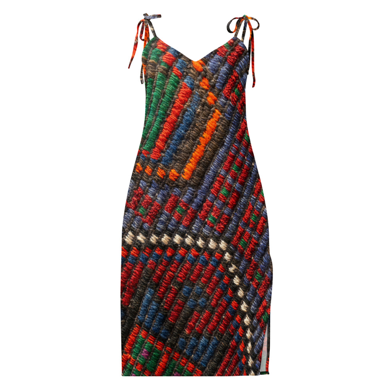 Tie-strap midi dress