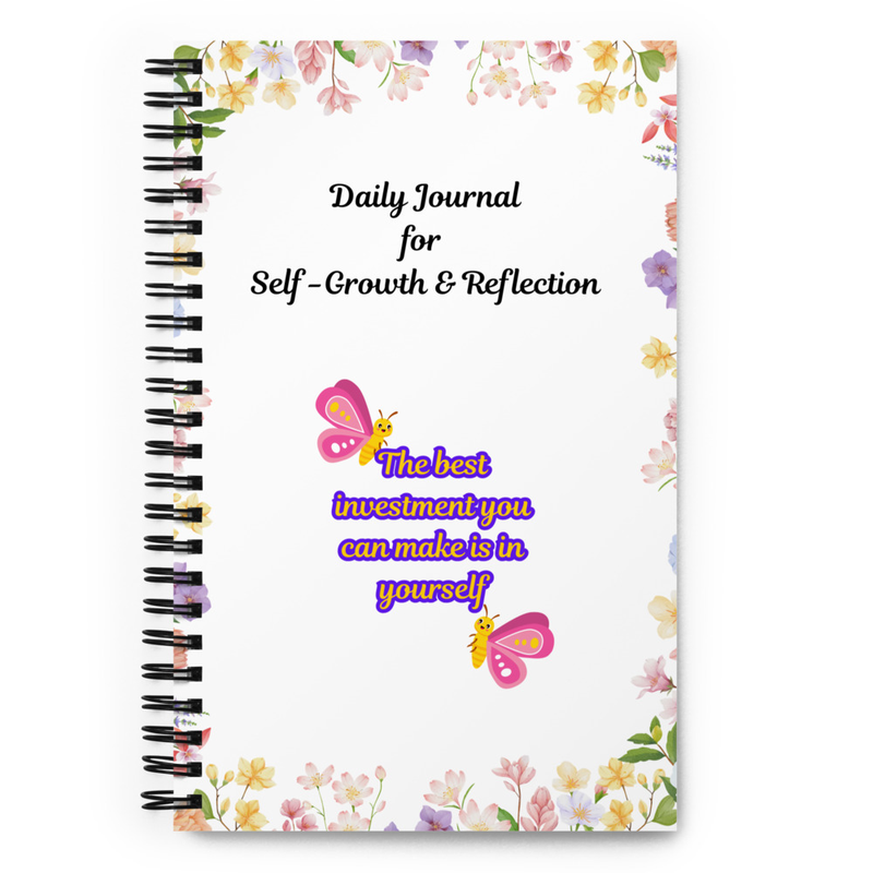 Self Growth & Reflection Daily Spiral notebook