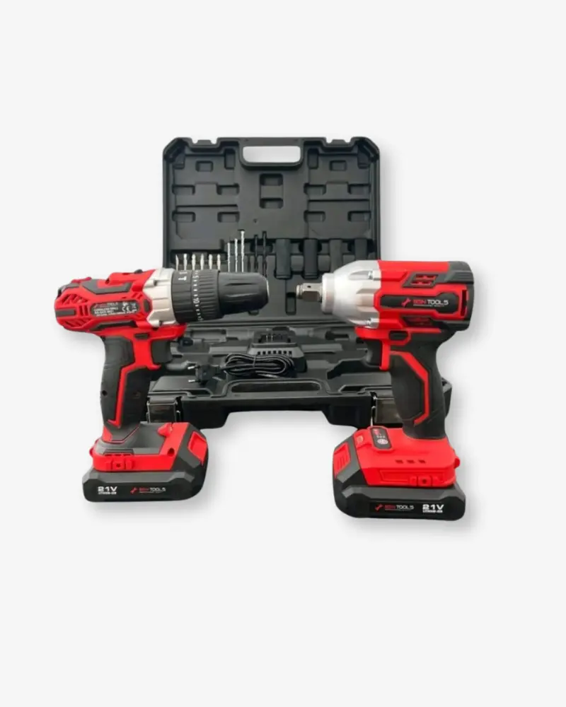 Pack Clé à choc + Perceuse‑visseuse 21V