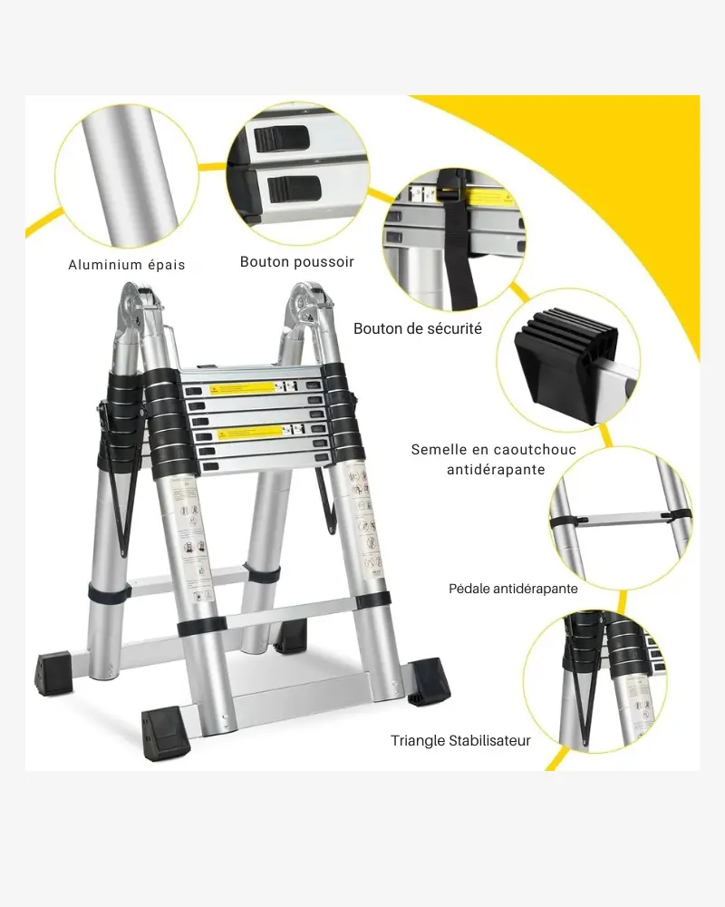 Échelle télescopique 4,4 m 