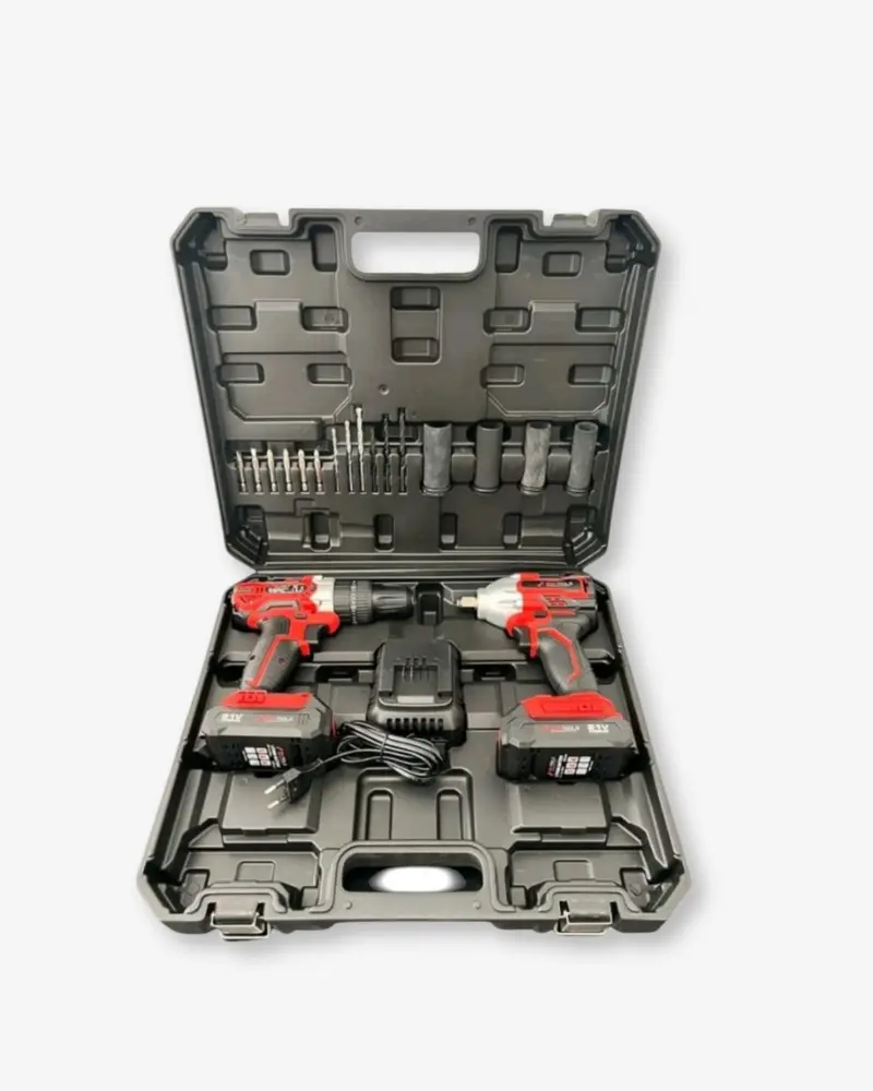 Pack Clé à choc + Perceuse‑visseuse 21V