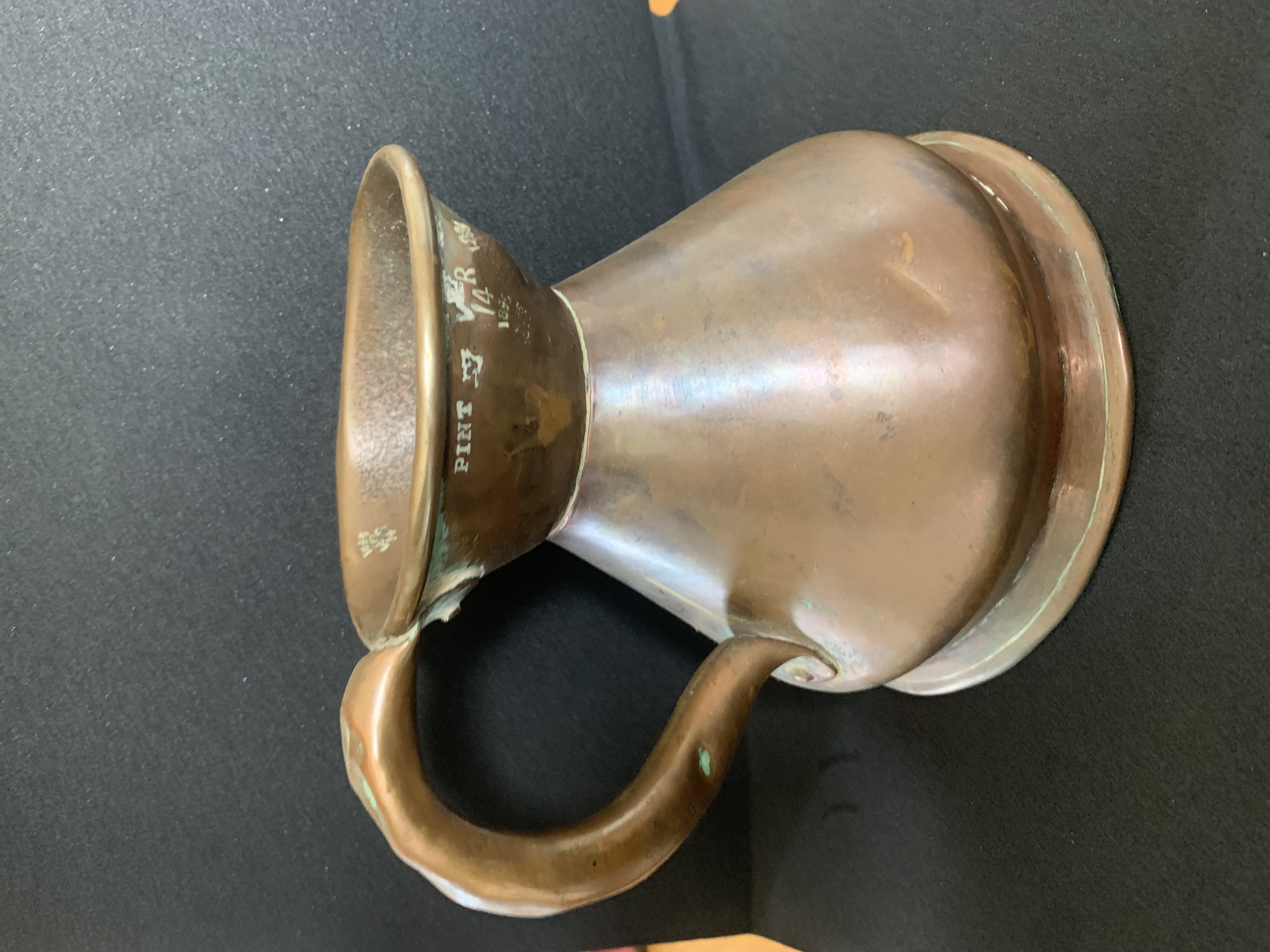 Fine Early 19th‑Century British Quarter‑Peck Copper Dry Measure, Dated 1826