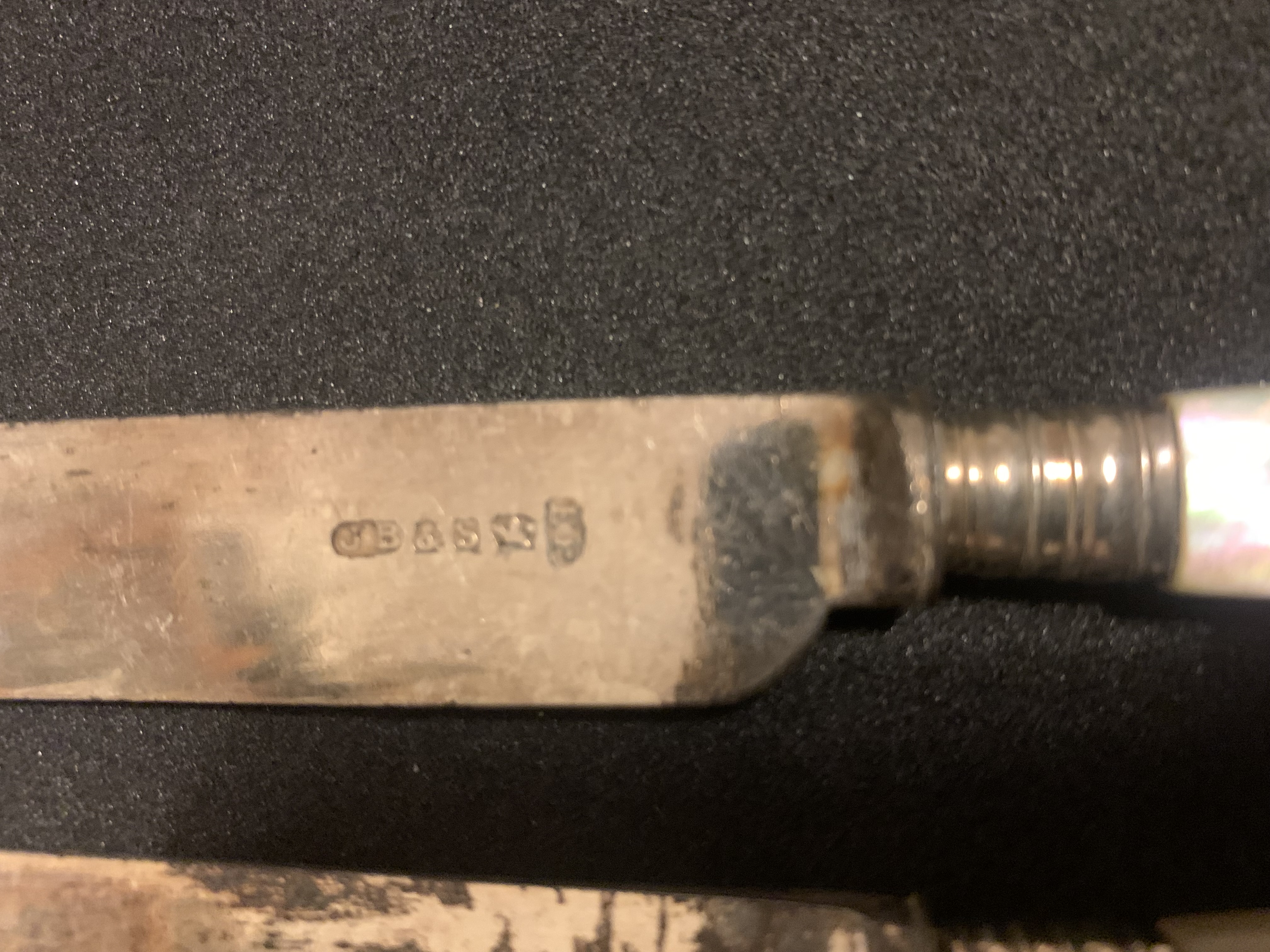 Victorian Silver‑Mounted Mother‑of‑Pearl Fruit Knife and Fork Set, George Bowen, London