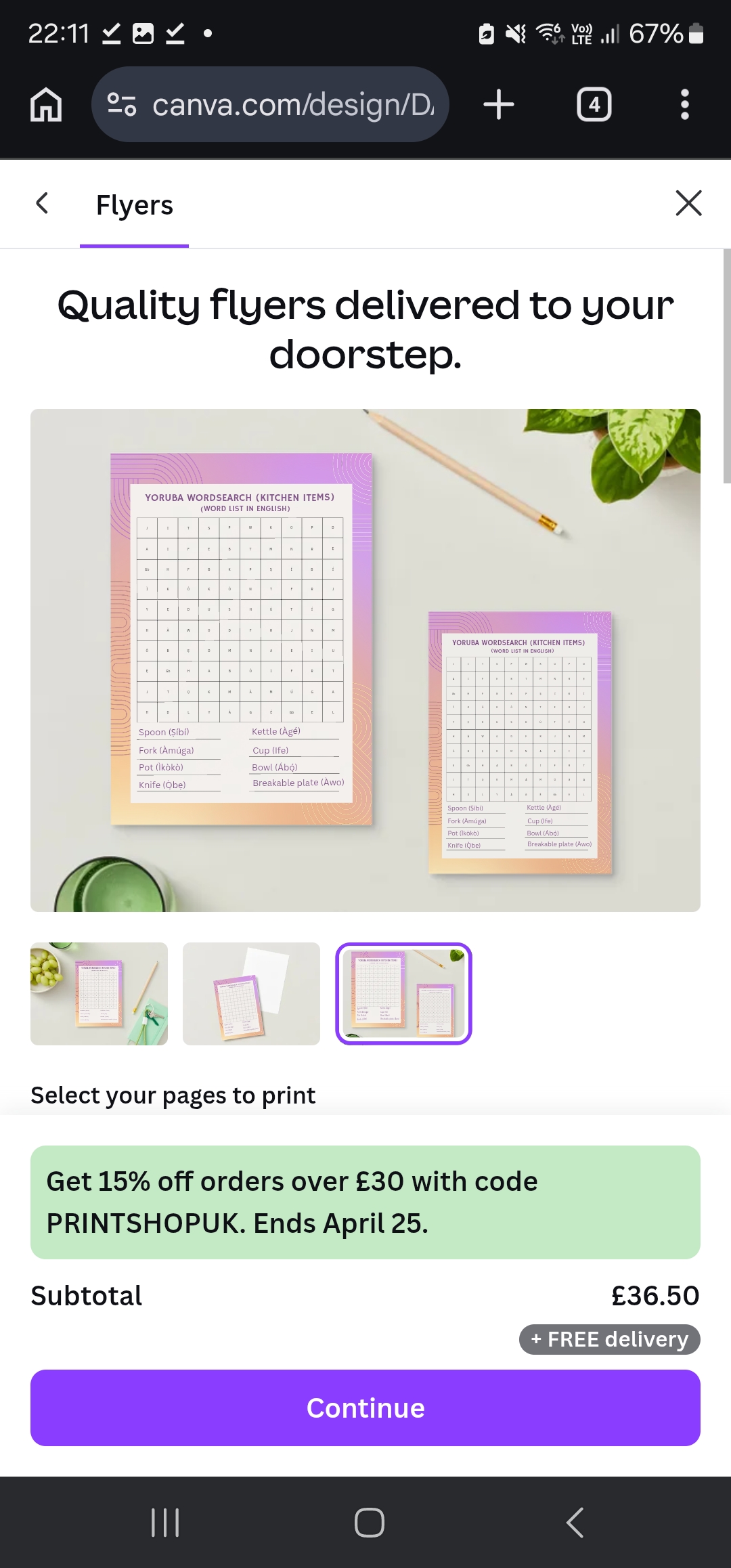 Yoruba Kitchen Items Wordsearch