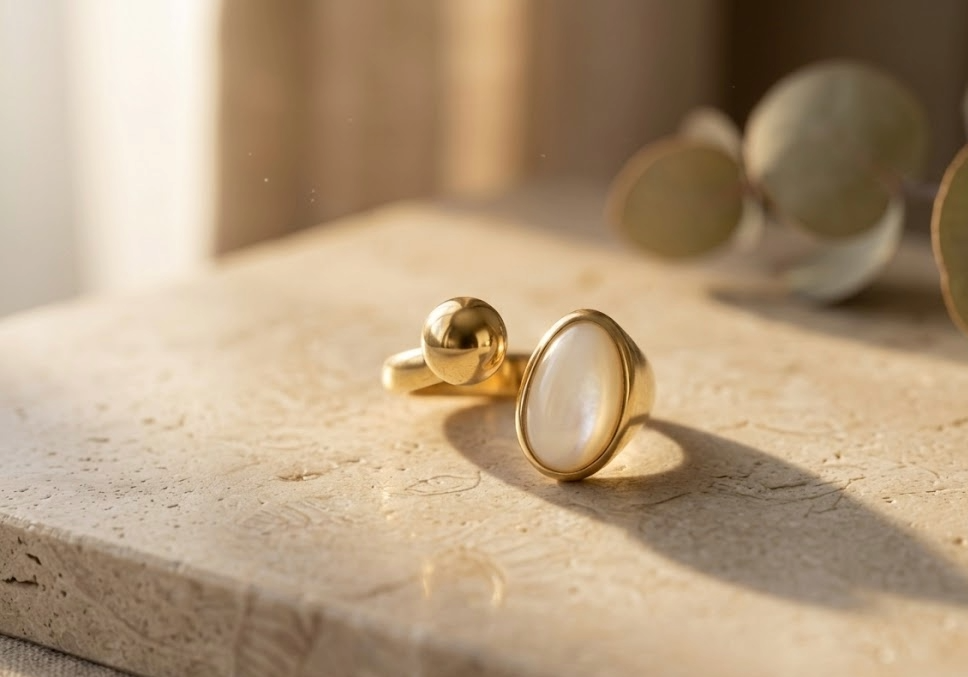 White Stone Statement Ring