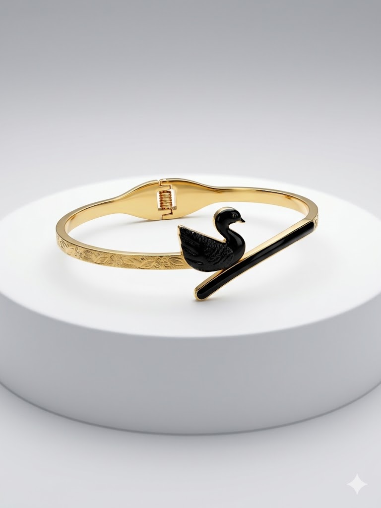 Black Swan Gold Bracelet