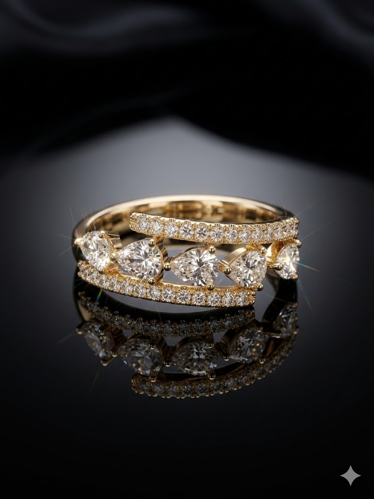 Elegant Gold Diamond Style Ring