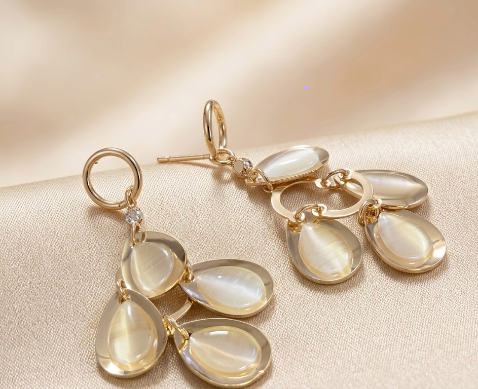 Golden Drop Dangle Earrings