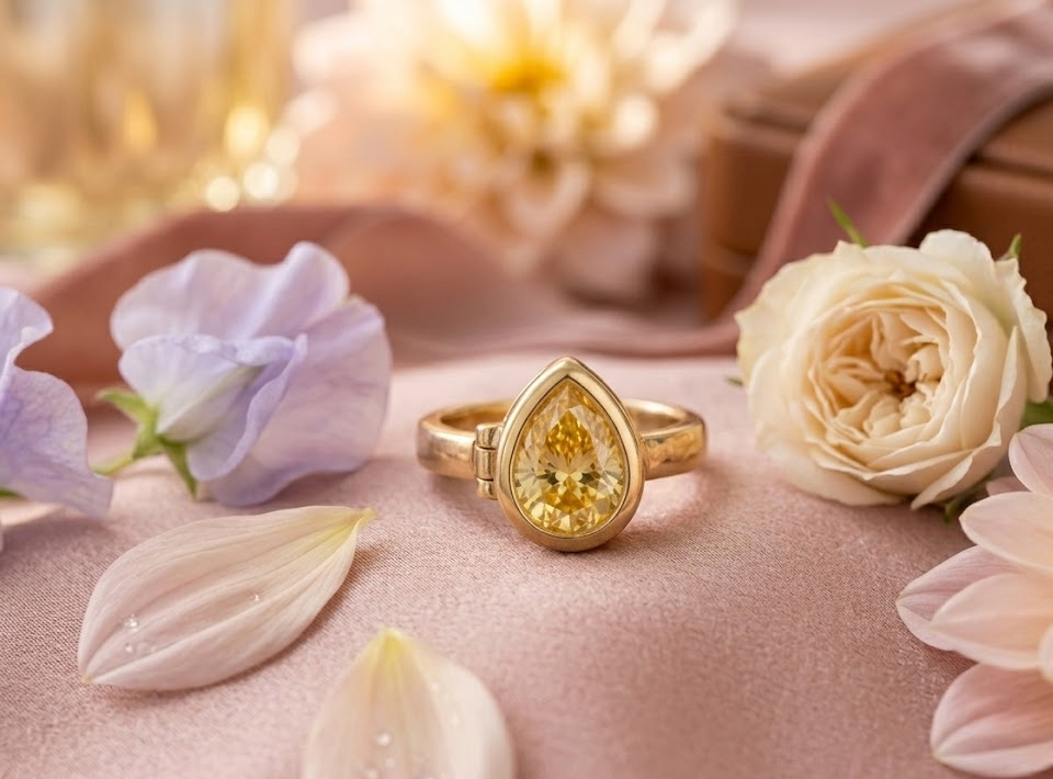 Elegant Tear Drop Ring