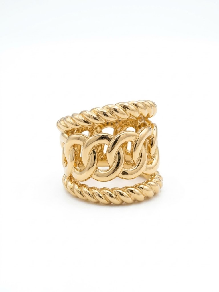 Bold Chain Gold Ring