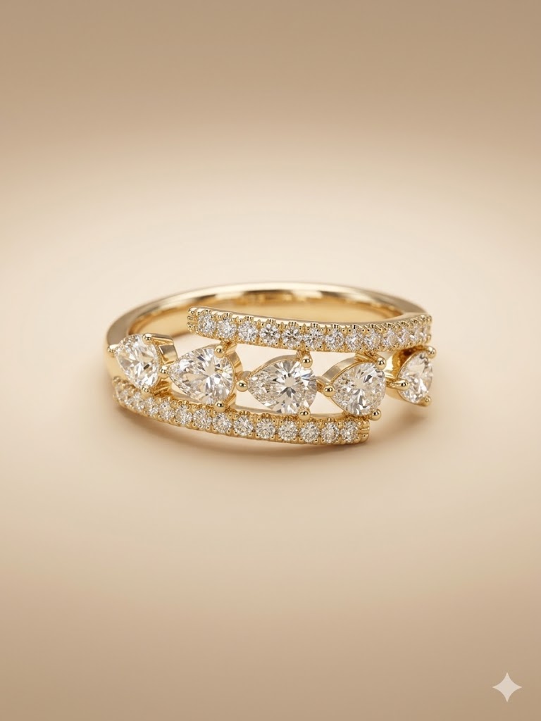 Elegant Gold Diamond Style Ring