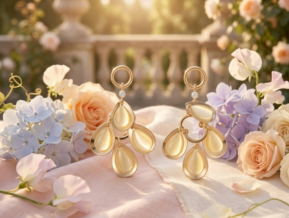 Golden Drop Dangle Earrings