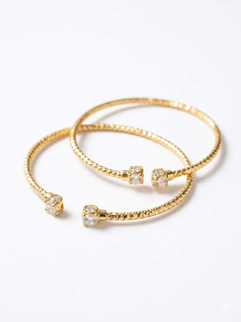 Gold Diamond Bangles