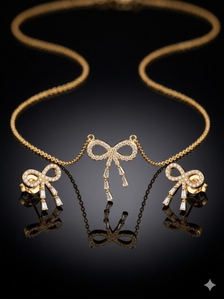 Elegant Infinity Pendant Set