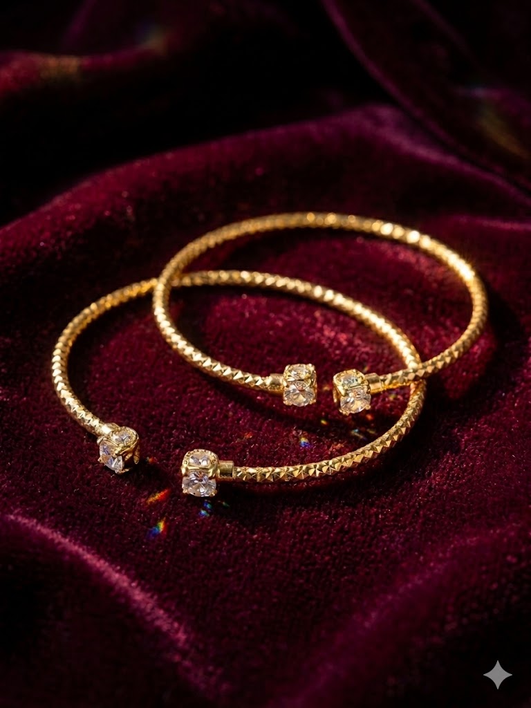 Gold Diamond Bangles