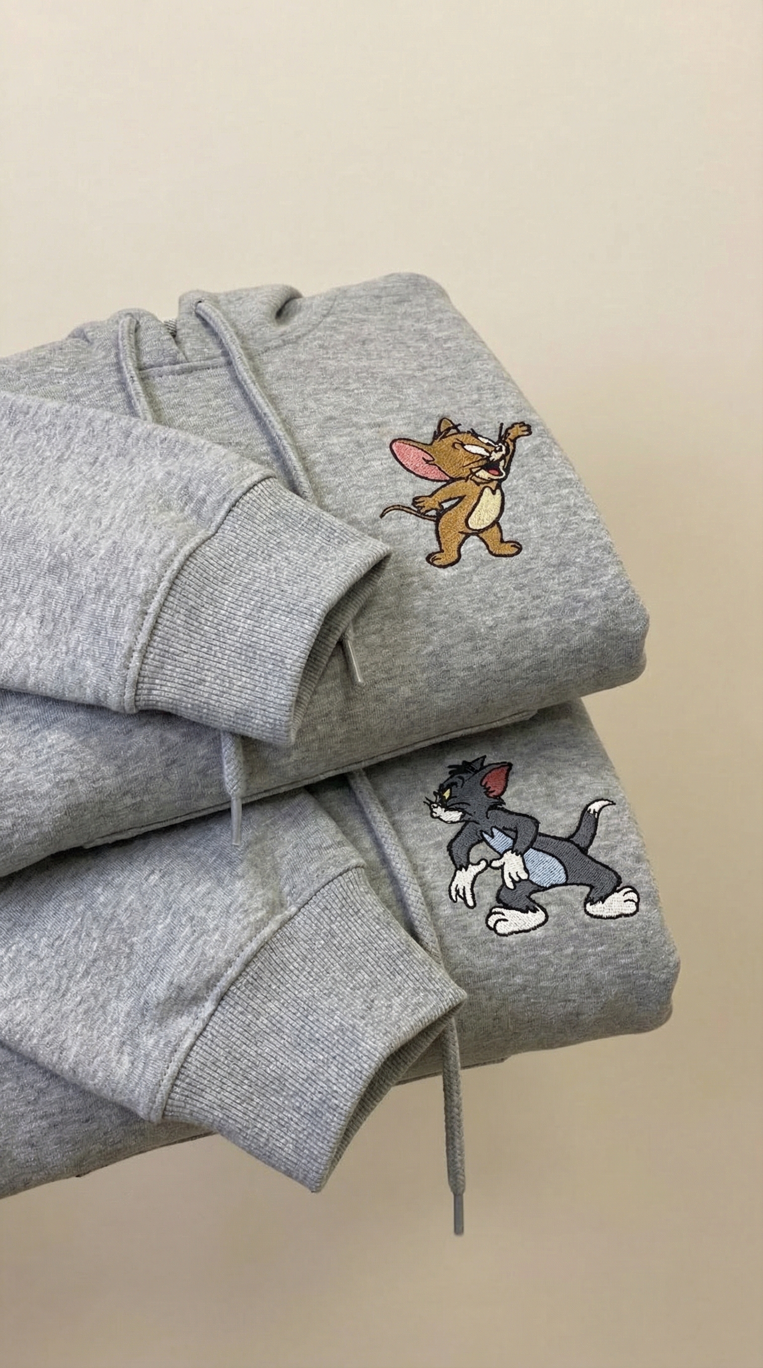 Tom & Jerry Embroidered Hoodies