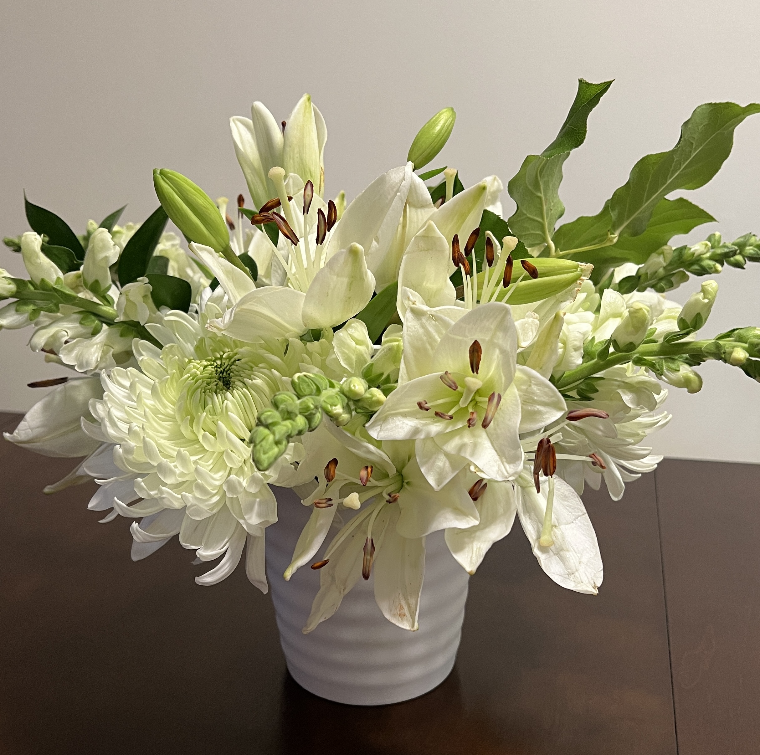 The Blooming White Lilly Arrangement