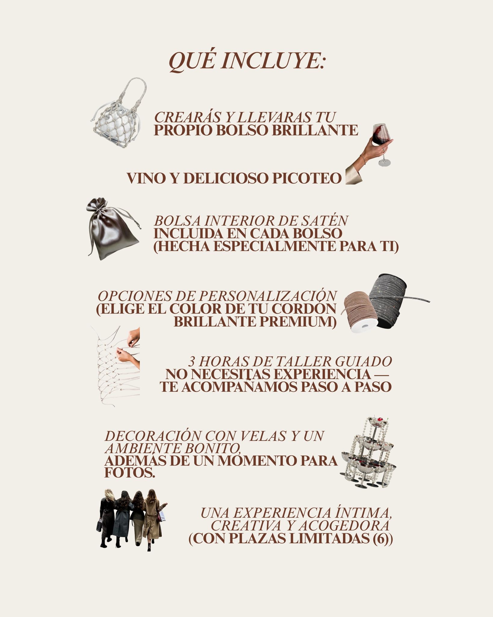 26 de Abril 12:00 - 15:00  | BOLSOS DE MACRAMÉ BRILLANTE (6 opciones de bolsos)