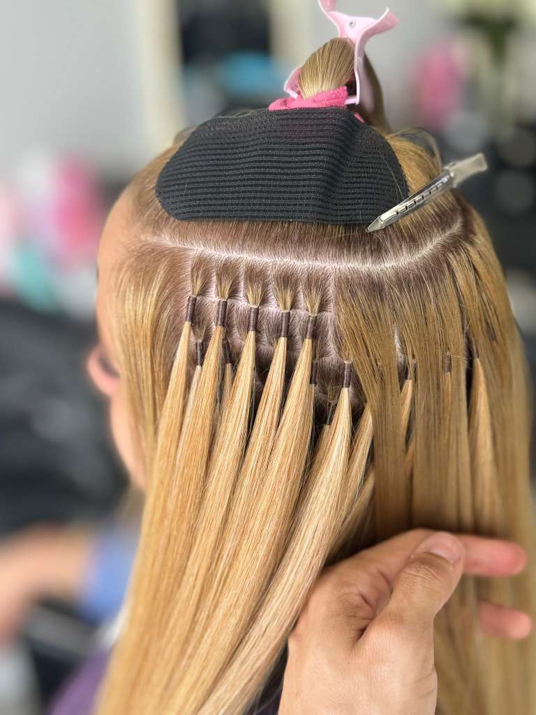 Brazilian Knots Hair Extensions Installation