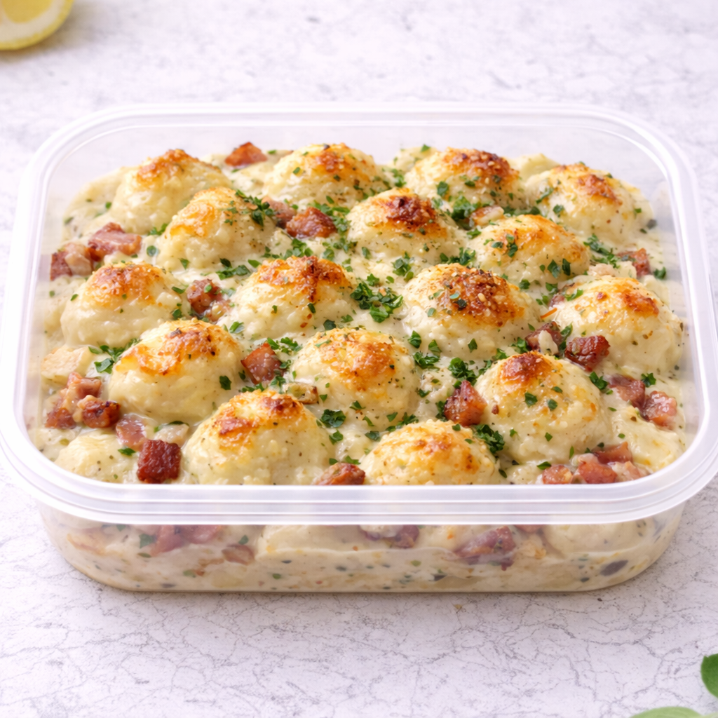 Ñoquis a la crema gratinados