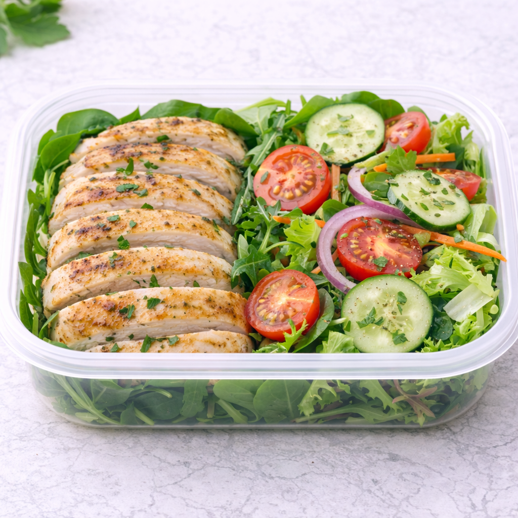 Pollo grille con acompañamiento