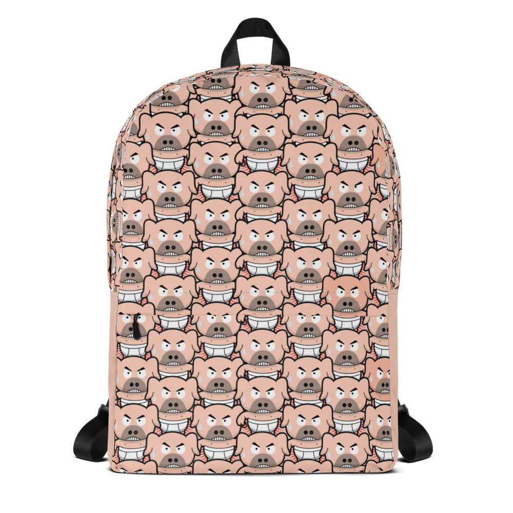 Cute Pigs Print Backpack