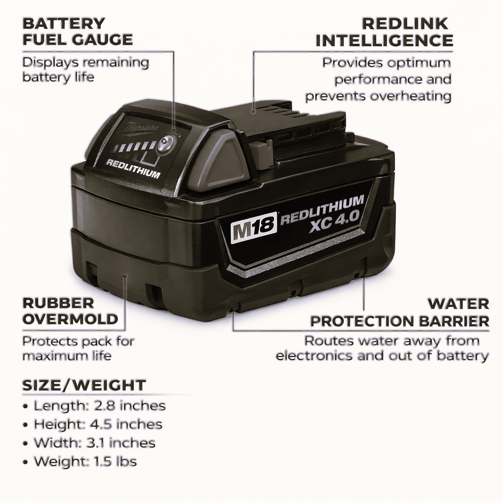 Milwaukee 4.0 AH BATTERY PACK