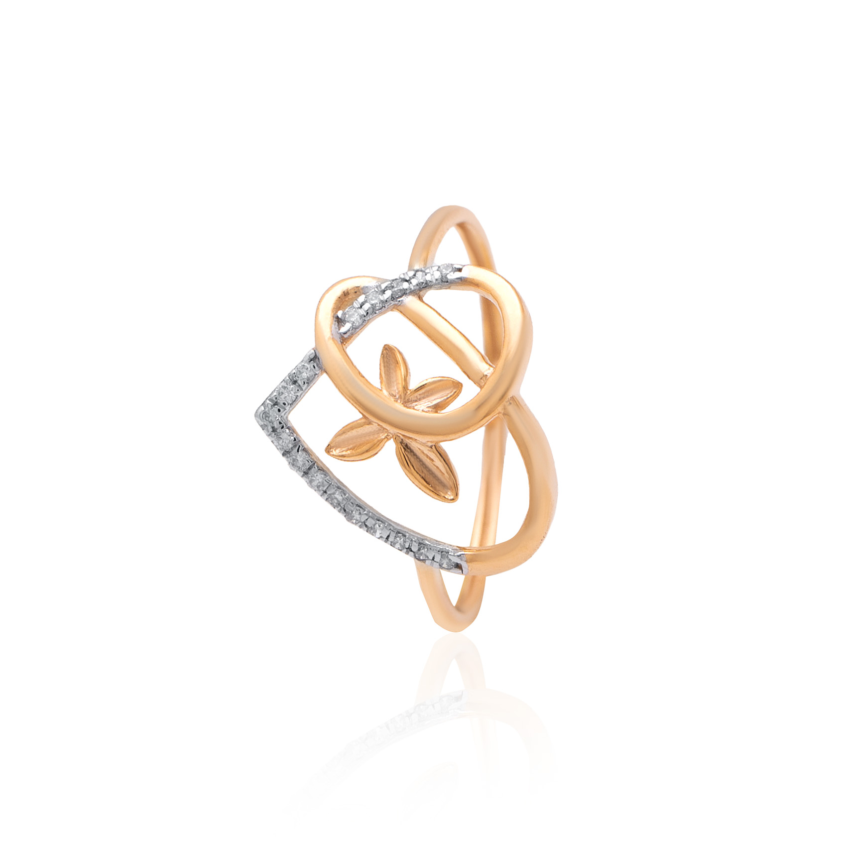 Heart Shaped Rose Gold Ring