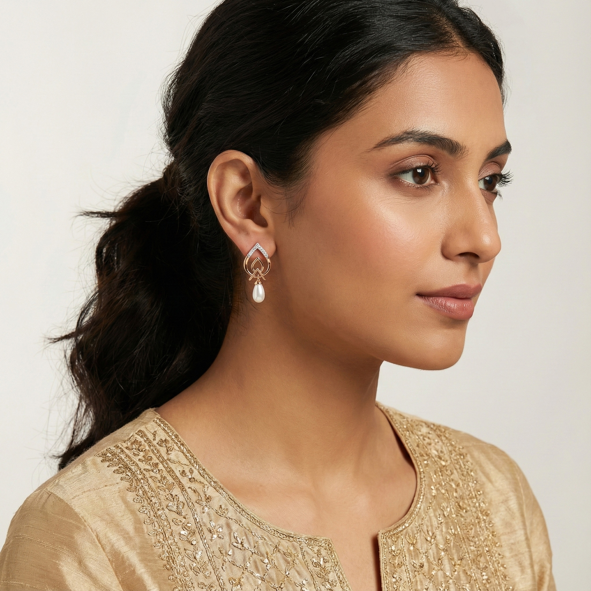 Elegant Pearl Drop Earrings