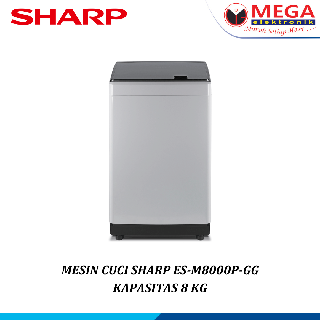 SHARP MESIN CUCI TOP LOADING 8KG ES-M8000P-GG