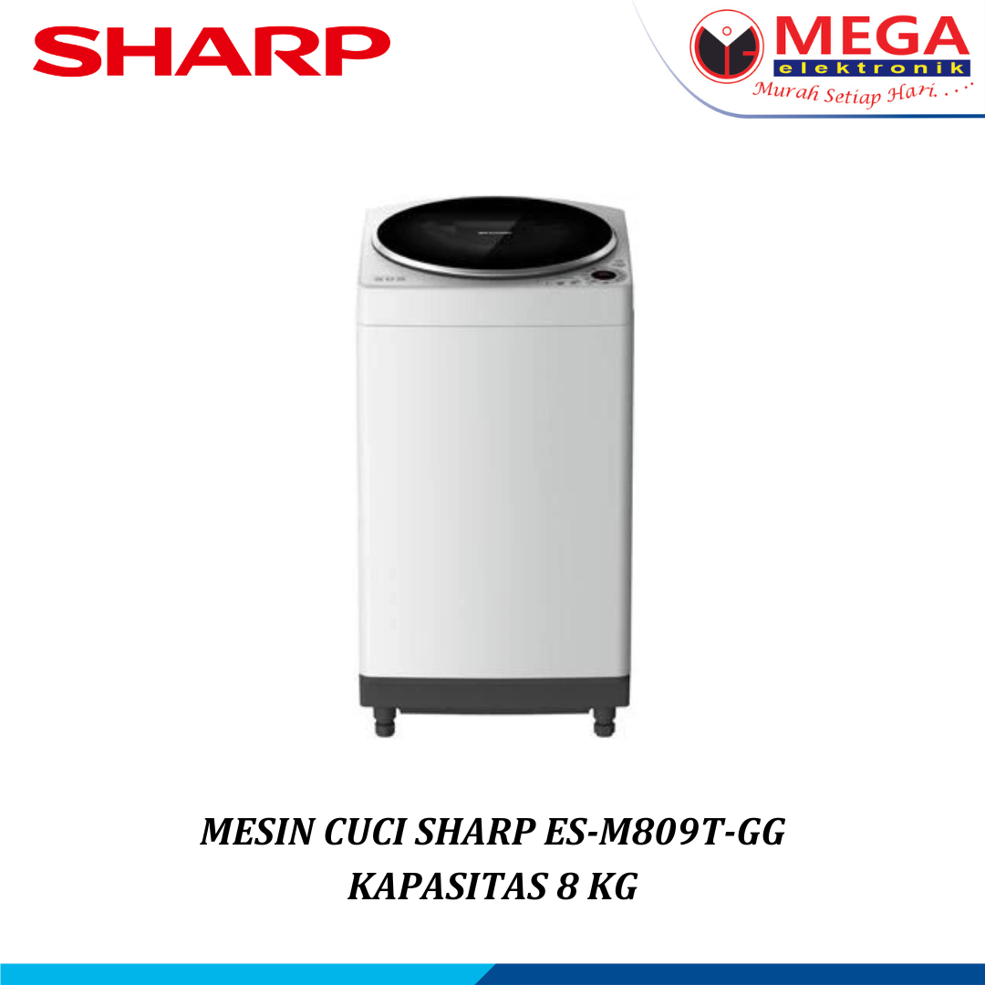 SHARP MESIN CUCI TOP LOADING 8KG ES-M809T-GG