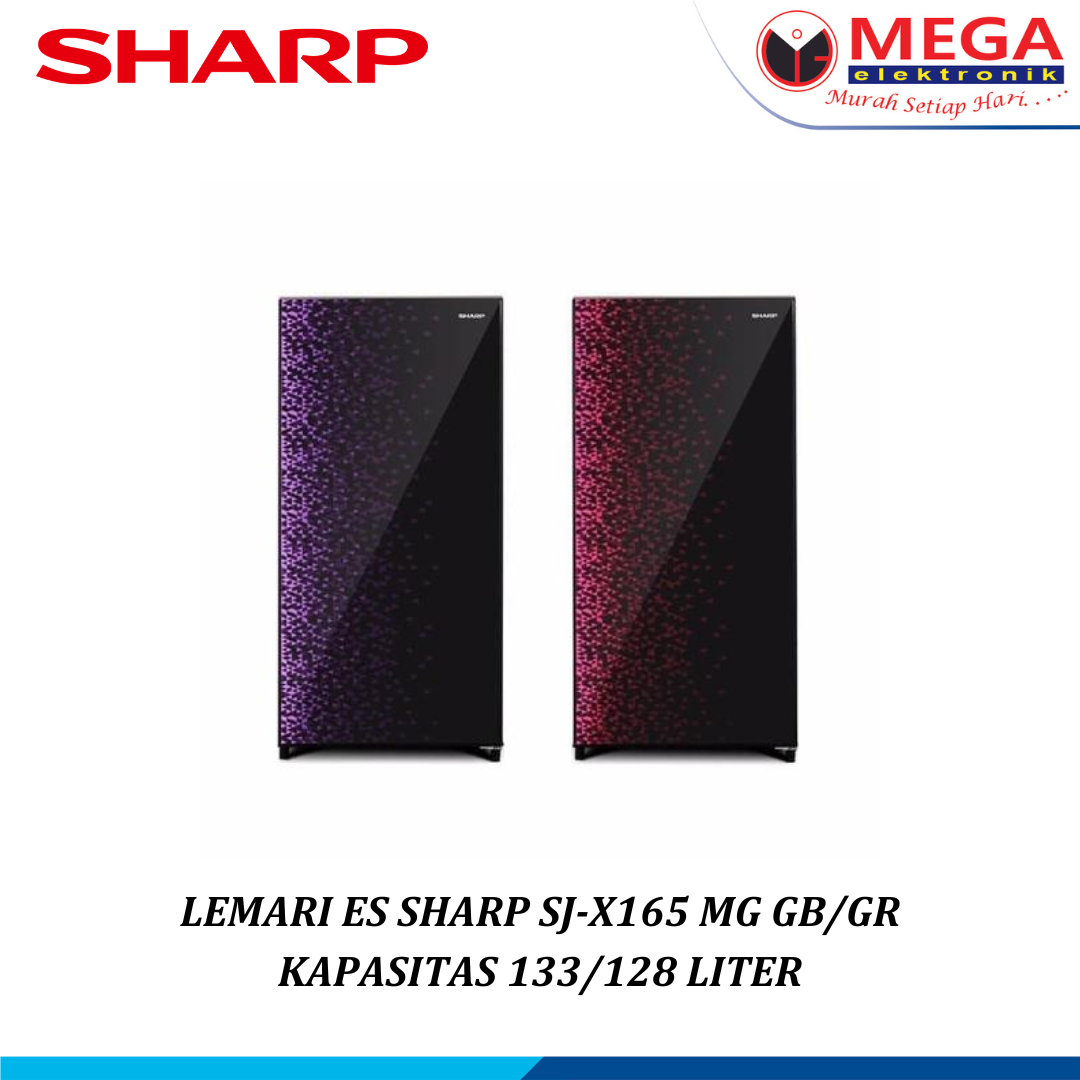 SHARP LEMARI ES 1 PINTU 133 LITER SJ-X165 MG GB/GR