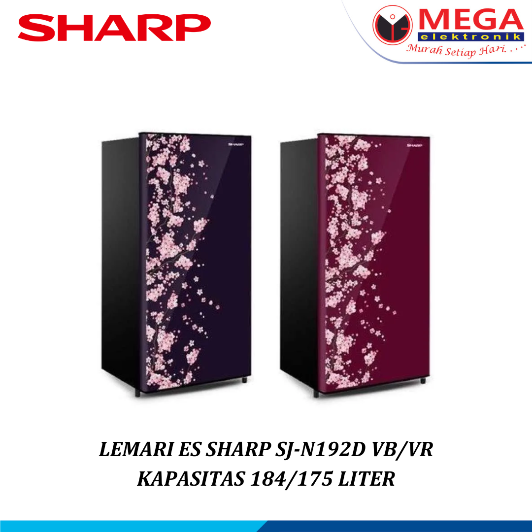 SHARP LEMARI ES 1 PINTU 184 LITER SJ-N192D VB/VR