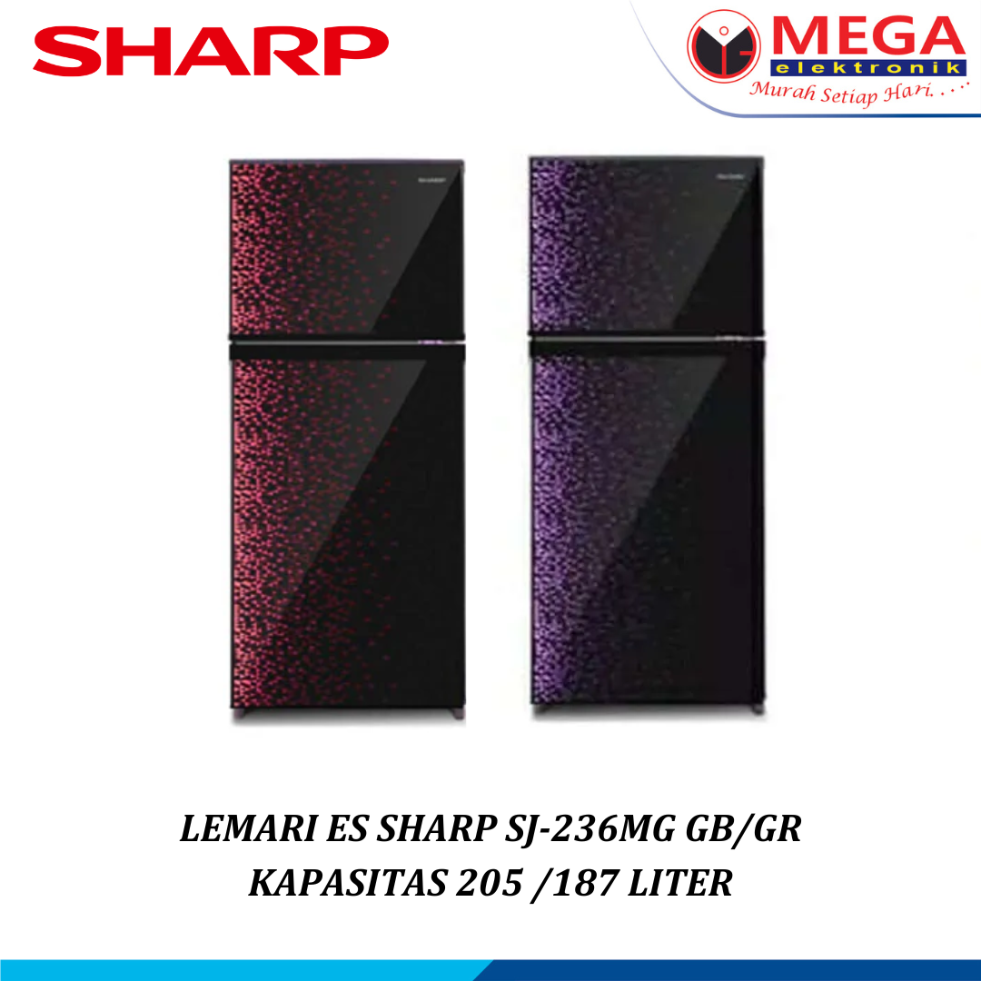 SHARP LEMARI ES 2 PINTU 205 LITER SJ-236MG GB/GR