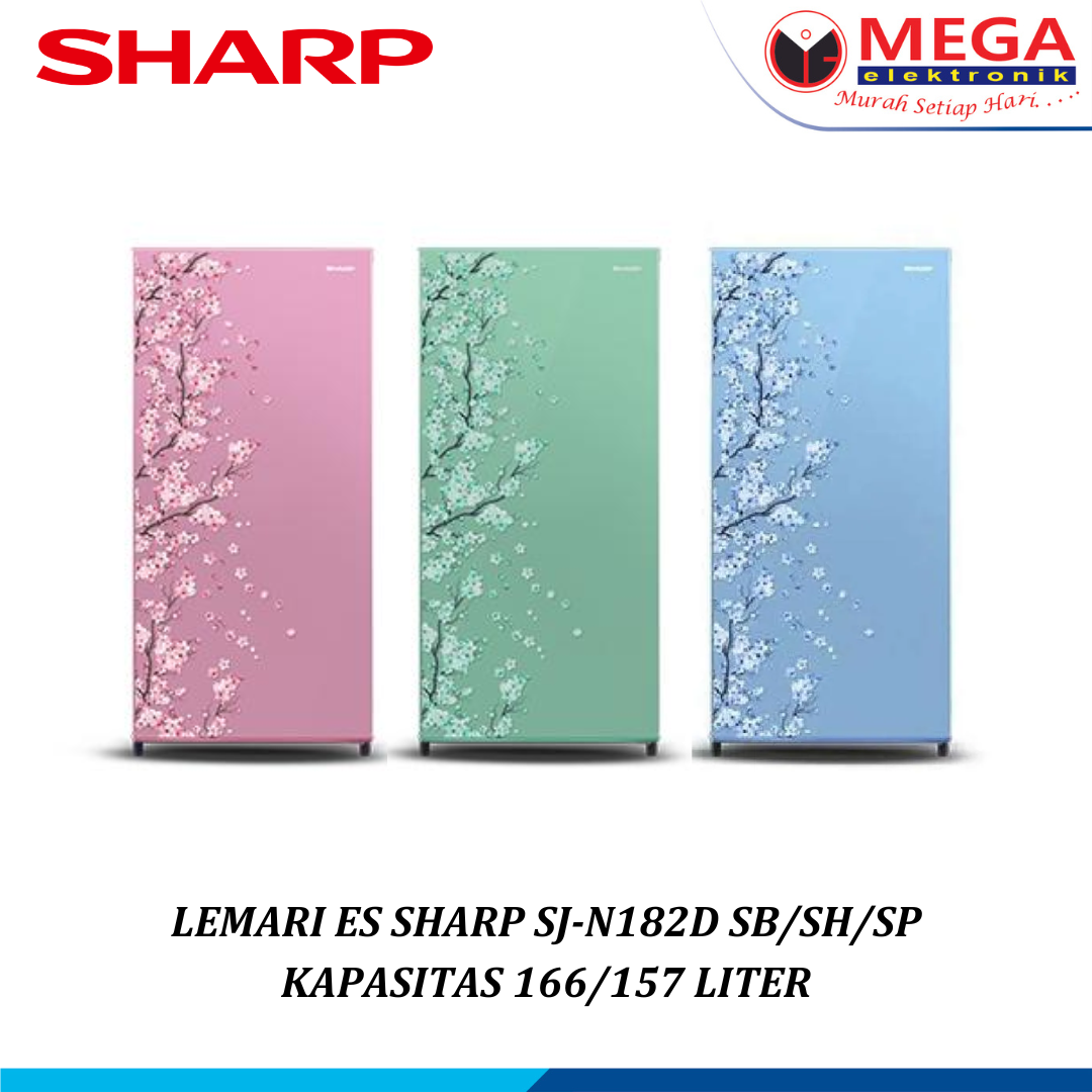 SHARP LEMARI ES 1 PINTU 166 LITER SJ-N182D-SB /SH /SP