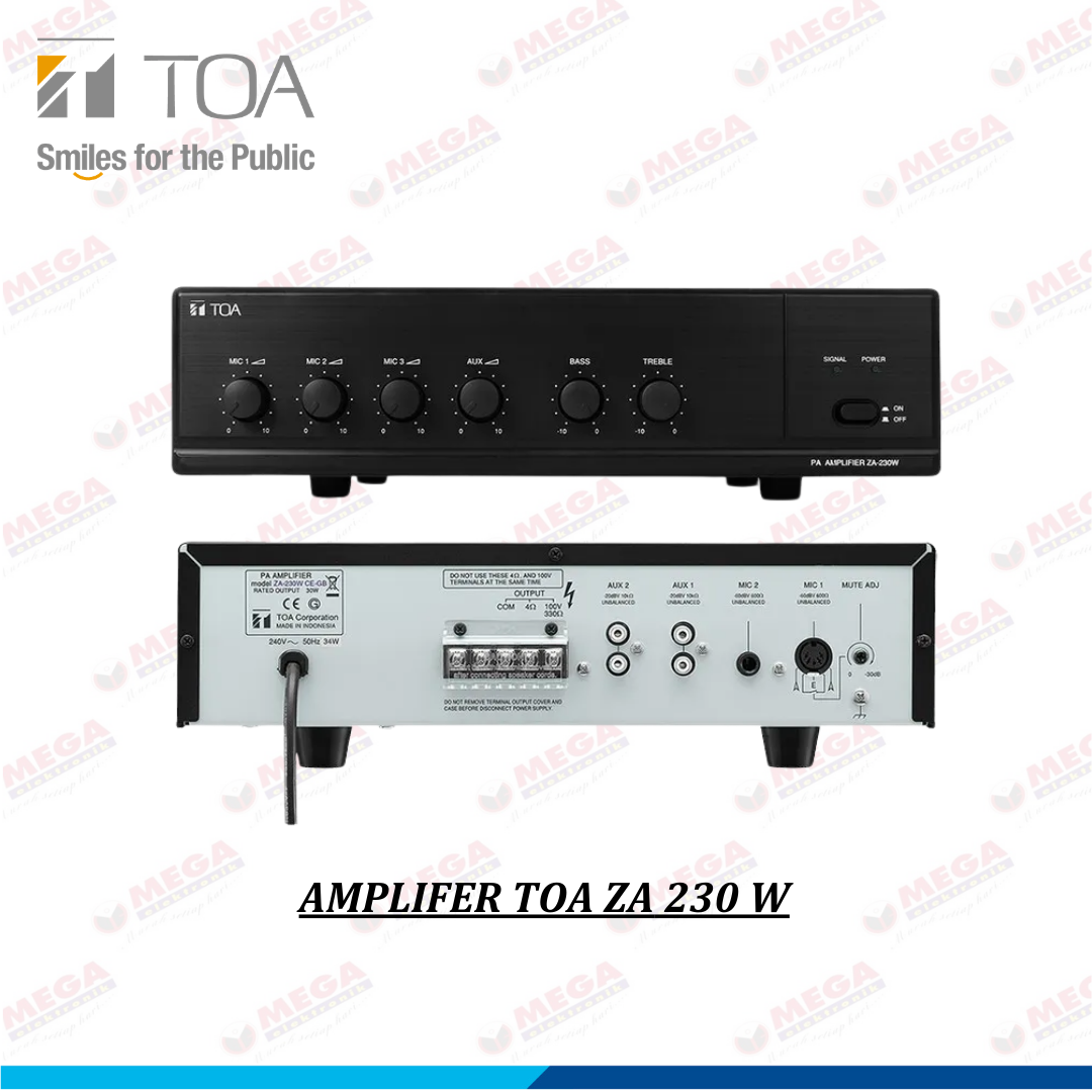 TOA MIXER AMPLIFIER 30 WATT ZA 230W