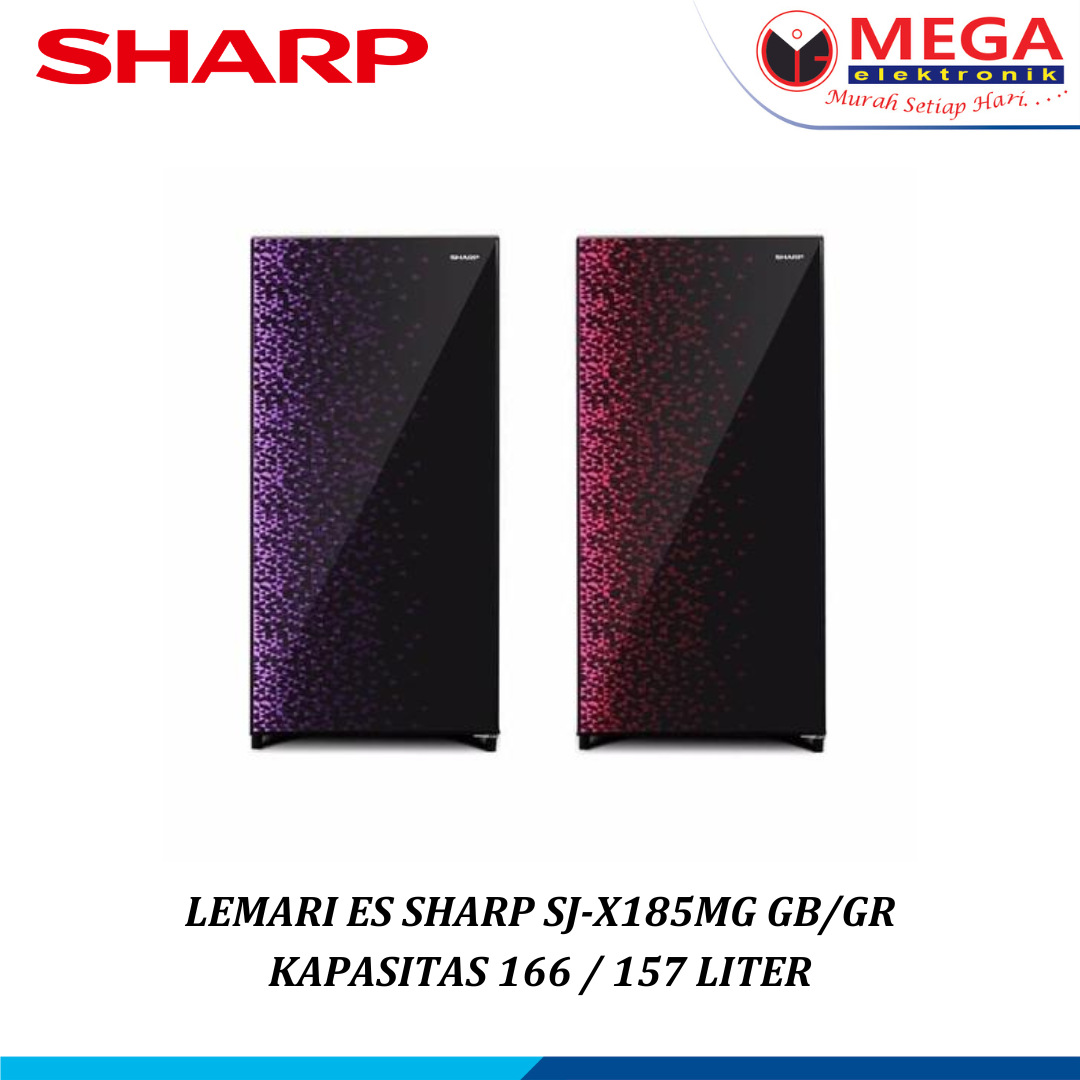 SHARP LEMARI ES 1 PINTU 166 LITER SJ-X185MG GB/GR