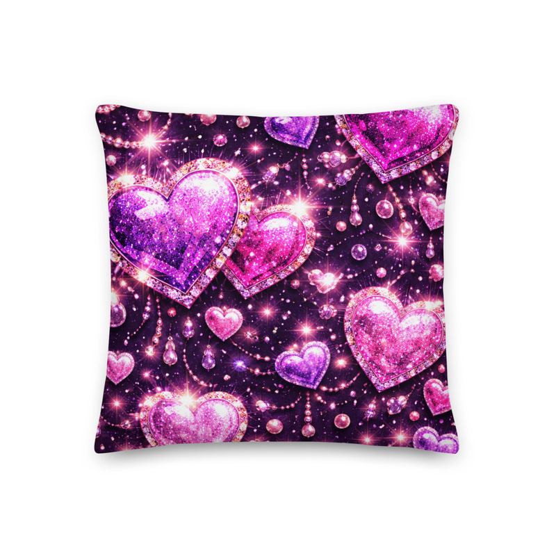 Hearts And Jewels Pillow