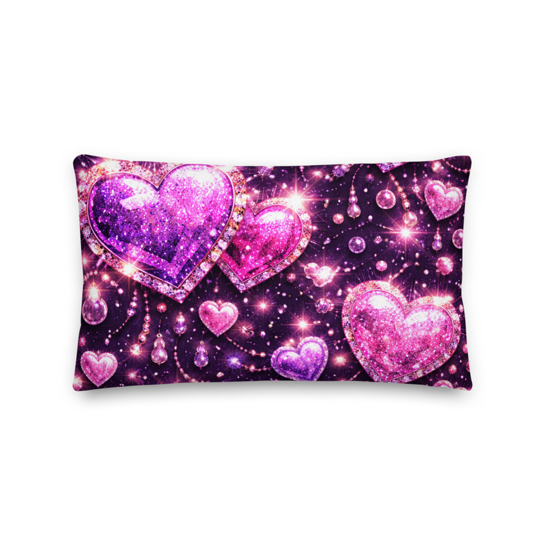 Hearts And Jewels Pillow